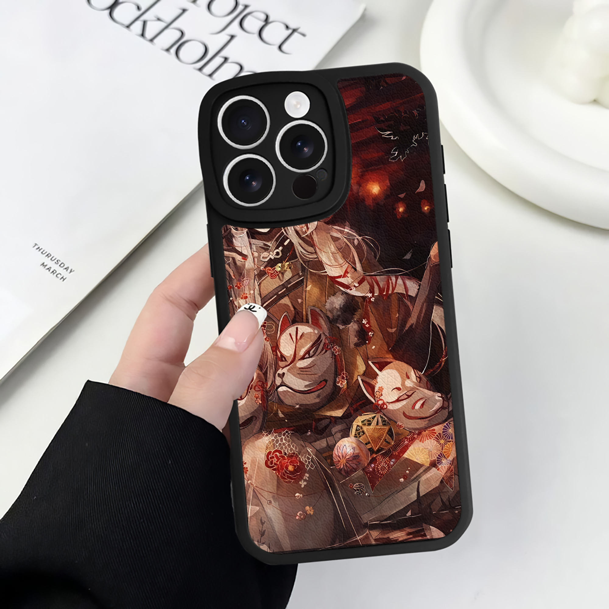 （画像用） 刀剣乱舞 Touken Ranbu 【iPhone 16シリーズ対応】シリコンスマホケース（レザー調） 材質：シリコン
